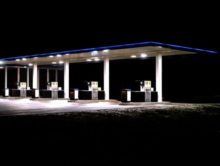 Ralf Peters, ‘Petrol Stations (blue, white)’, 1998