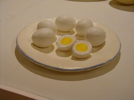 Eduardo Costa, ‘Pintura de ocho huevos duros en un plato’, 2017