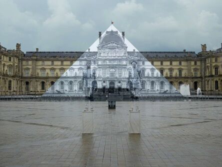 JR, ‘JR x Liu Bolin @museedulouvre © Pyramide, architecte I. M. Pei, musée du Louvre, Paris, France’, 2016