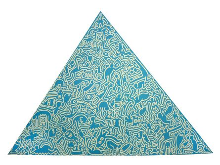 Keith Haring, ‘Pyramid (Blue)’, 1989
