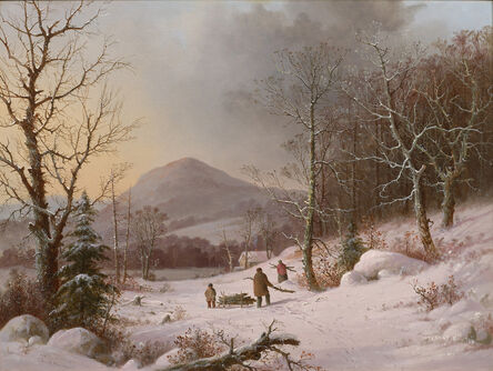 George Henry Durrie, ‘Gathering Wood’, ca. 1859