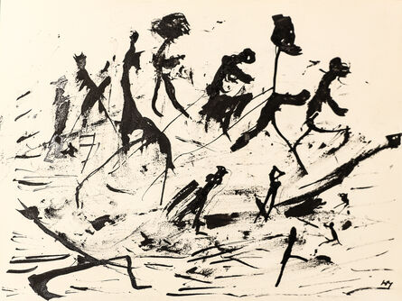 Henri Michaux, ‘Untitled (“People on paysage” serie) , hm 7830, Collection Luigi Moretti, Roma’, executed between 1950-52 