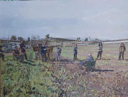 Elie Shamir, ‘Painting in the Fields of Kfar Yehoshua’, 2022