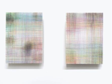 Simone Hamann, ‘Strings textile diptych 2’,  2015