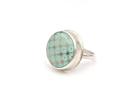 Melanie Sherman, ‘Ring | Mint with Silver Star Pattern | Sterling Silver | Size 6’, 2020