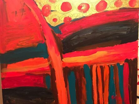 Maryam Alakbarli, ‘Abstraction aux teintes rouge-jaune.’, 2017
