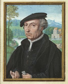Simon Bening, ‘Self-Portrait aged 75’, 1558