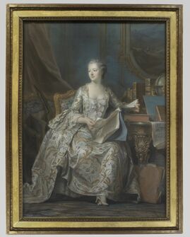 Maurice-Quentin de La Tour, ‘Portrait en pied de la marquise de Pompadour (Portrait of the Marquise de Pompadour)’
