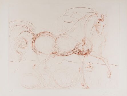 Salvador Dalí, ‘L'Etalon Blanc (Hommage au cheval) (M & L 639a)’, 1973-1974