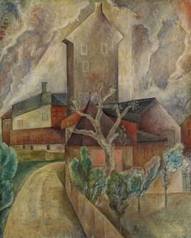 Albert Bloch, ‘Clouds and Houses (Häusergruppe)’