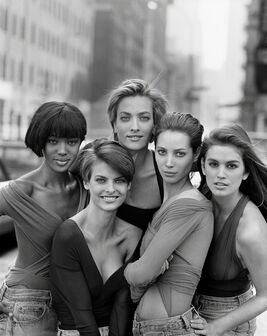 Peter Lindbergh, ‘Naomi Campbell, Linda Evangelista, Tatiana Patitz, Christy Turlington, Cindy Crawford, New York’, 1990