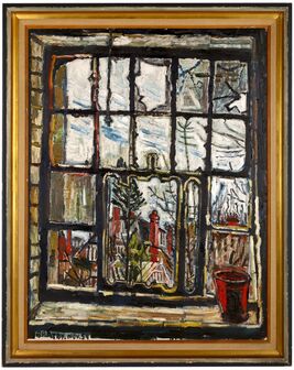 John Bratby, ‘Blasted windows’, 1959