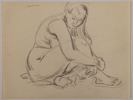 Paul Cadmus, ‘Seated Nude Woman Holding Her Leg’, 1904-1999