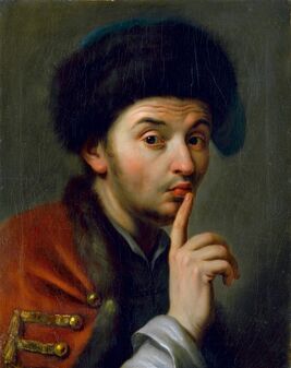 Pietro Rotari, ‘Men With Fur Hat, Lifting His Right Index Finger’, undated