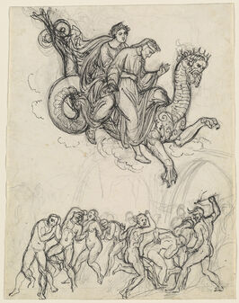 Joseph Anton Koch, ‘Dante and Virgil Riding on the Back of Geryon’, ca. 1821