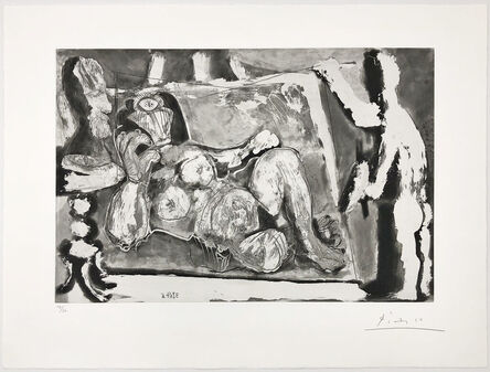 Pablo Picasso, ‘PEINTRE AU TRAVAIL (BLOCH 1157)’, 1964