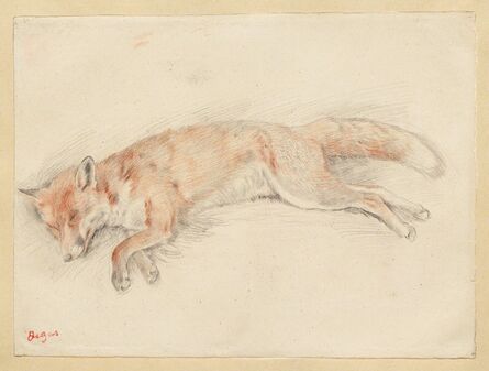 Edgar Degas, ‘Study for "Dead Fox in the Forest"’, 1861-1864