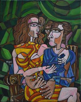 Nagui Achamallah, ‘The Orange stripe dress’, 2020