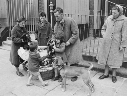 Edward Quinn, ‘Grandparents and grandchildren with dog, Portland Row, Dublin’, 1963