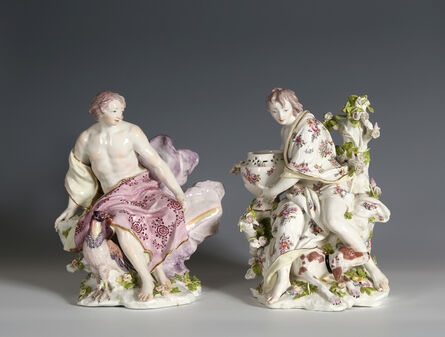 Chelsea Porcelain Factory, ‘A PAIR OF CHELSEA FIGURES OF SIGHT AND SMELL, FROM THE FIVE SENSES’, Circa 1754-58