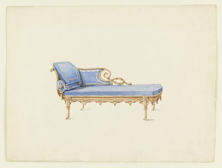 Augustus Charles Pugin, ‘Design for a Sofa in the Gothic Revival Style’, ca. 1830