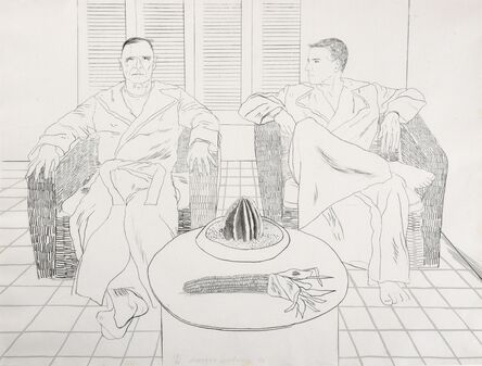 David Hockney, ‘Christopher Isherwood and Don Bachardy’, 1976