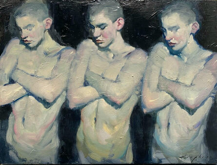 Malcolm T. Liepke, ‘Three Men in Grey’, 2022