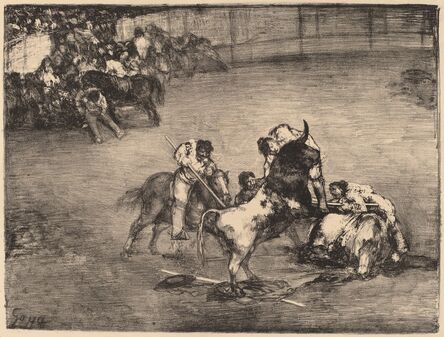 Francisco de Goya, ‘Picador Caught by a Bull’, 1825