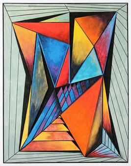 Eduard Diem, ‘Geometric Composition #4 (3D-construction, Op Art, Lyonel Feininger)’, 2020