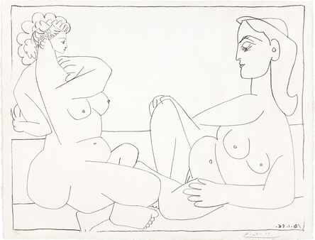 Pablo Picasso, ‘Deux femmes sur la plage (Two Women on the Beach) (Bl. 789, M. 273)’, 1956