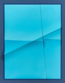 John Houck, ‘Accumulator #26, 2 Colors #6FBFDA #344C79’, 2018