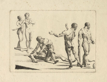 Carl Wilhelm Kolbe, ‘Six Nude Figures’