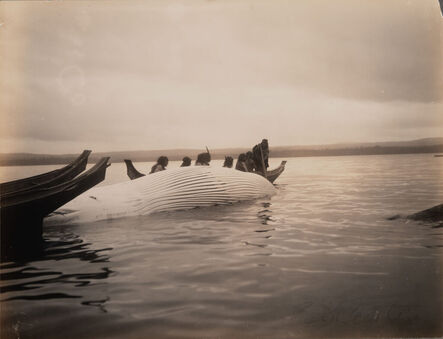 Edward S. Curtis, ‘Movie Still: In The Land of The Headhunters, Qagyuhl, Returning With a Whale’, ca. 1914