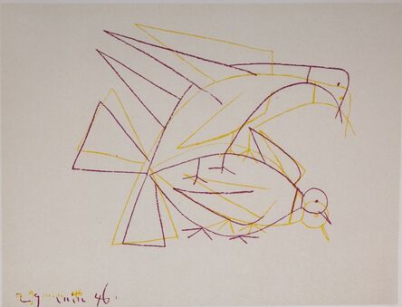 Pablo Picasso, ‘Les Deux Tourterelles Doubles (The Two Double Turtle Doves), 1949 Limited edition Lithograph by Pablo Picasso’, 1949