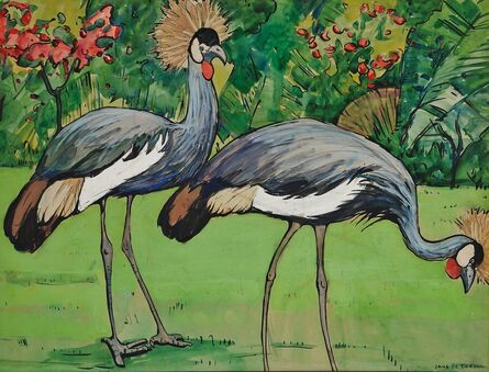 Jane Peterson, ‘Grey Crowned Cranes’