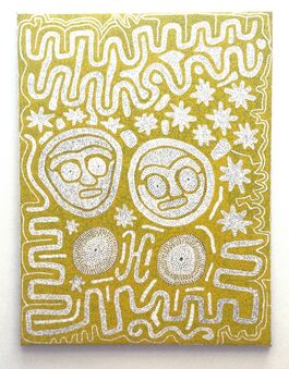 Jimmy Pike, ‘Parnaparnti and Kurntimaru I (Yellow Goanna and Black Goanna)’, 1980-2000