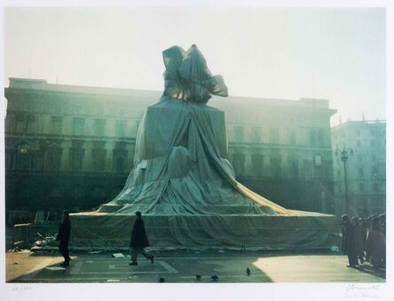 Christo, ‘Wrapped Monumento to Vittorio Emanuele, Piazza del Duomo, Milano 1970’, 1973