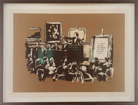 Banksy, ‘ Morons (Sepia- Signed)’, 2007