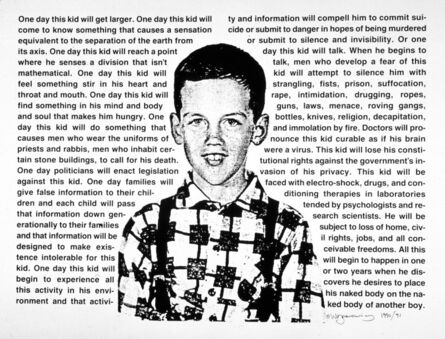 David Wojnarowicz, ‘Untitled (One Day This Kid Will Get Larger)’, 1990-1991