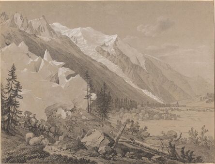 Jean Antoine Linck, ‘Vue du Mont Blanc’
