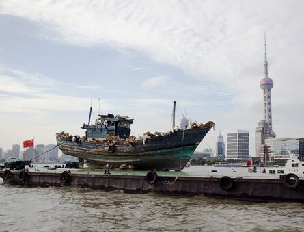 Cai Guo-Qiang 蔡国强, ‘The Ninth Wave sailing on the Huangpu River by the Bund, Shanghai’, 2014