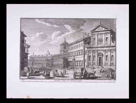 Giuseppe Vasi, ‘Sedale e Chiesa di S. Spirito’, Late 18th Century
