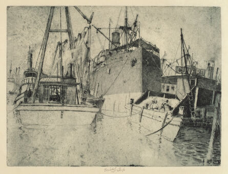 Charles Frederick William Mielatz, ‘Chelsea Docks, Loading the Ship’, 1907