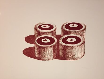 Wayne Thiebaud, ‘Cherry Cakes (Recent Etchings II)’, 1979