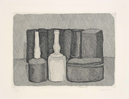 Giorgio Morandi, ‘Natura morta con nove Oggetti (Still Life with nine Objects)’, 1954