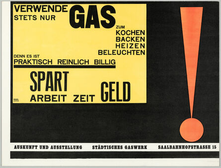 Walter Dexel, ‘Verwende stets nur Gas’, 1924