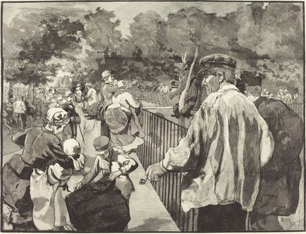 Daniel Vierge, ‘Au Jardin des Plantes’, 1889