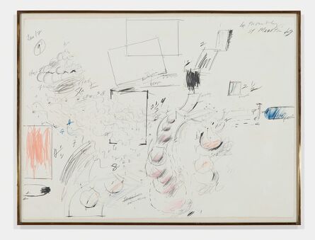 Cy Twombly, ‘Untitled (Aerial view of Jasper Johns' house)’, 1969