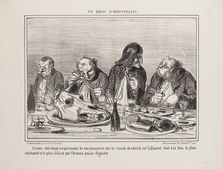 Honoré Daumier, ‘Un Repas D’Hippophages’, 1856