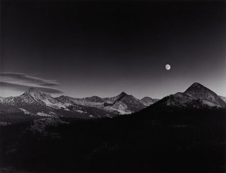 Ansel Adams, ‘Moonrise from Glacier Point, Yosemite National Park, California "Full Negative"’, 1948-printed 1970s